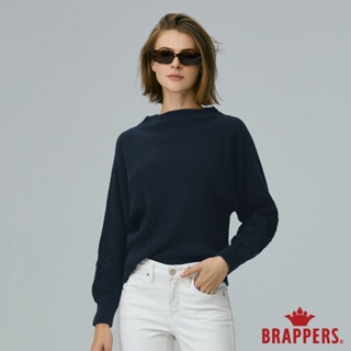 BRAPPERS 女款 典雅半高領線衫-深灰藍