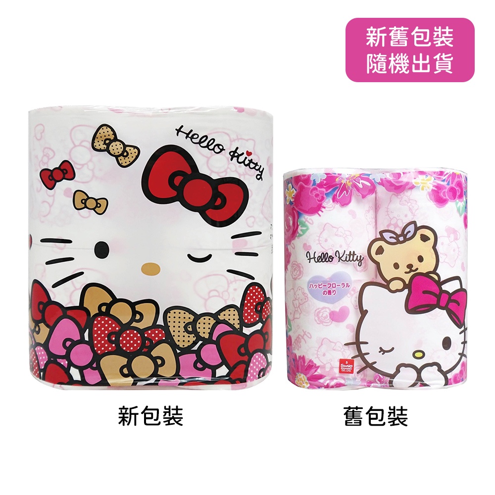日本 HAYASHI 凱蒂貓 HELLO KITTY 印花滾筒衛生紙 (30m) 4捲/袋