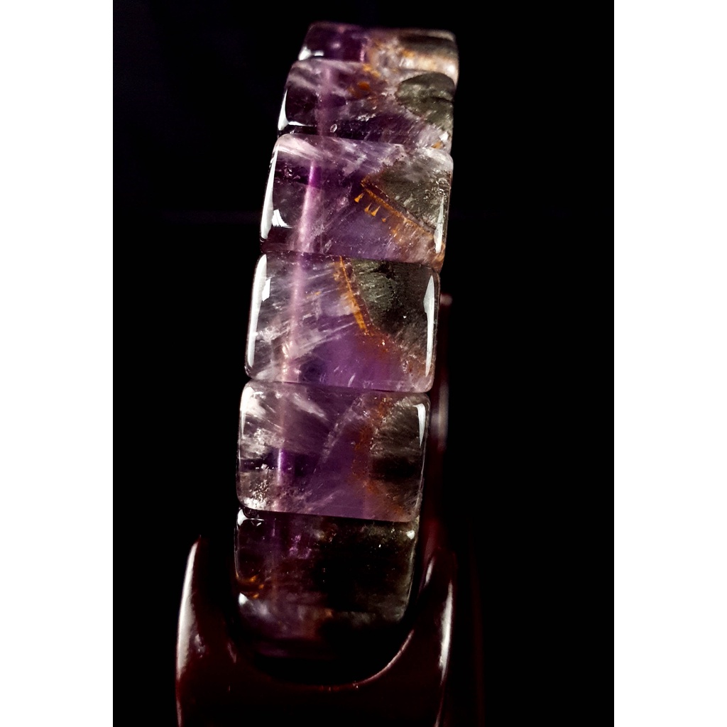 頂級極光老礦料塔山型紫鈦手排