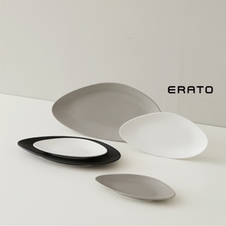 【韓國 ERATO】鹅卵石淺盤 27.6cm 陶瓷餐具 餐盤 純色 三色任選 陶瓷盤 碗盤 餐具