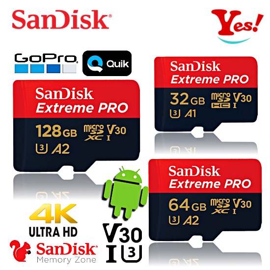 【Yes❗️公司貨】SanDisk Extreme PRO A2 microSD 32G 64G 128G/GB 記憶卡