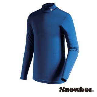 Snowbee Golf 保暖素面長袖合身內搭衣 (修身 蓄熱保溫彈性上衣 比發熱衣更保溫 男士高爾夫球衣 運動休閒)