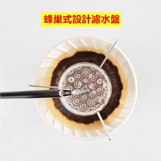 升級手沖咖啡達人 蜂巢式設計濾水盤 滴漏式花灑輔助器 手衝咖啡滴濾器滴漏式花灑輔助器新手適用均勻萃取器
