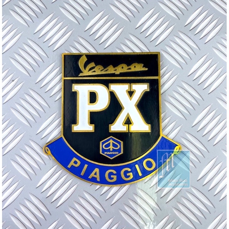 Vespa 偉士牌 老偉 PX Piaggio 六角桃 銅牌 面板貼 手套箱 盾牌 馬克 Mark