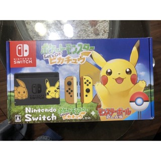 稀少SWITCH 可改機版本NS主機限定版 同捆精靈寶可夢 Let’s Go！伊布＋精靈球 ※ 日版9成新※
