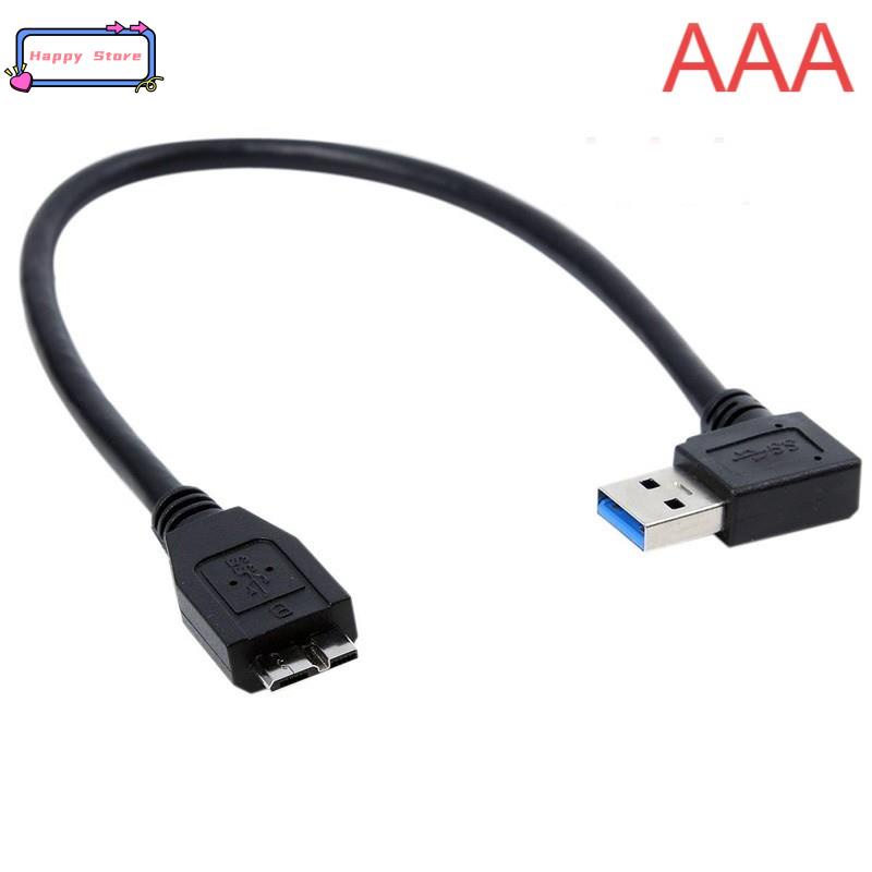30cm USB 3.0 Cable Right Angle A Male to Micro B Cable Conne