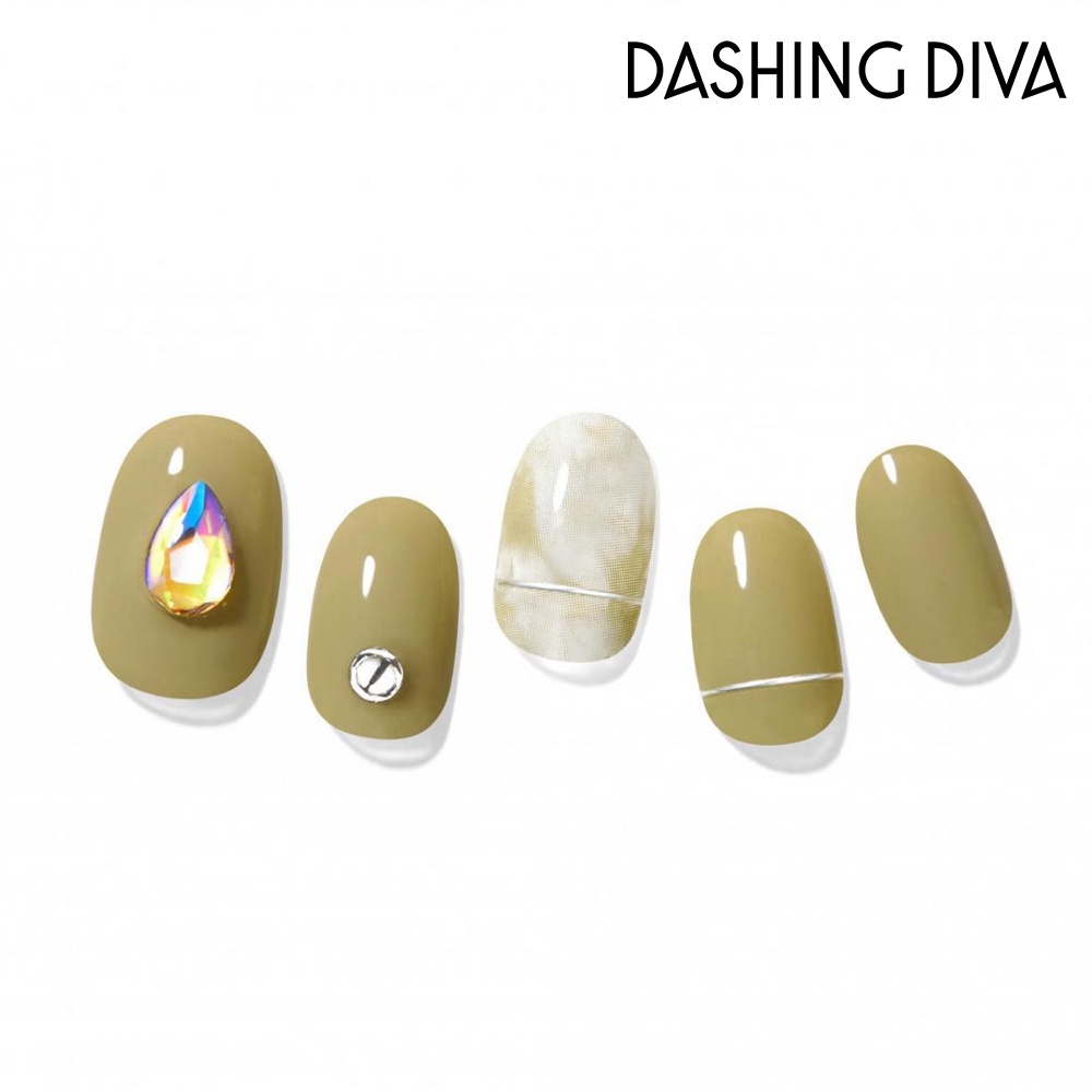 【DASHING DIVA】GLOSS頂級美甲貼_橄欖樹綠 可修剪 免照燈