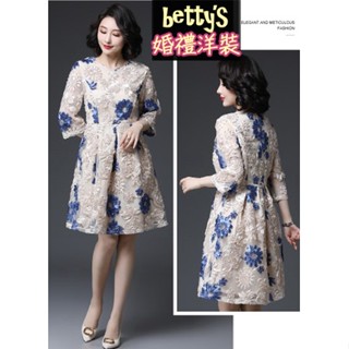 【大尺碼L-5XL】婚禮洋裝大尺碼媽媽禮服大尺碼 媽媽裝 媽媽禮服 媽媽裝大尺碼 媽媽裝禮服喜宴 婆婆禮服 2FDW