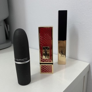 【二手】YSL聖羅蘭細管口紅小金條#21、限量奢華緞面唇膏#110