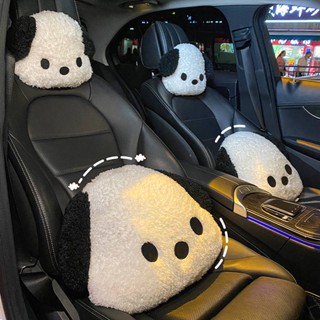 汽車頭枕腰靠 潮流車用靠枕帕恰狗 車用頭枕車內飾用品車座椅 一對可愛卡通枕頭女 汽車內飾