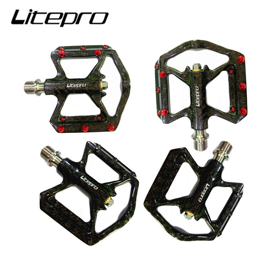 Litepro 碳纖維 3 軸承鈦軸踏板折疊自行車山地自行車踏板 178g