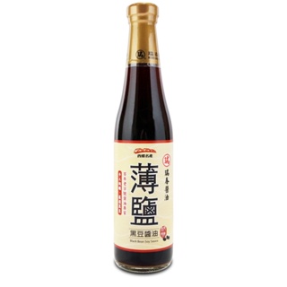 【瑞春醬油】薄鹽黑豆醬油 420ml (無麩質)