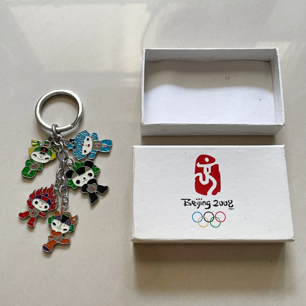 [二手] Beijing 2008 北京 奧運 紀念品 鑰匙圈 吉祥物 福娃 鑰匙 吊飾 運動會 奧運娃娃 世界 奧運會
