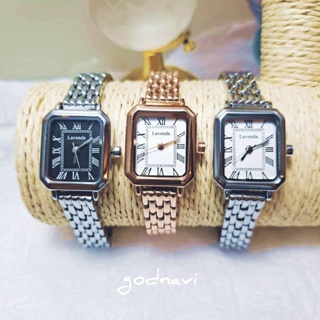 ❤現貨+預購❤正韓國品牌 Lavenda LA387 羅馬數字 小方錶 長型切角錶面 金屬手錶 女錶