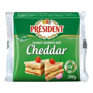 【馥品屋】總統牌 Cheddar三明治切片乾酪 200g
