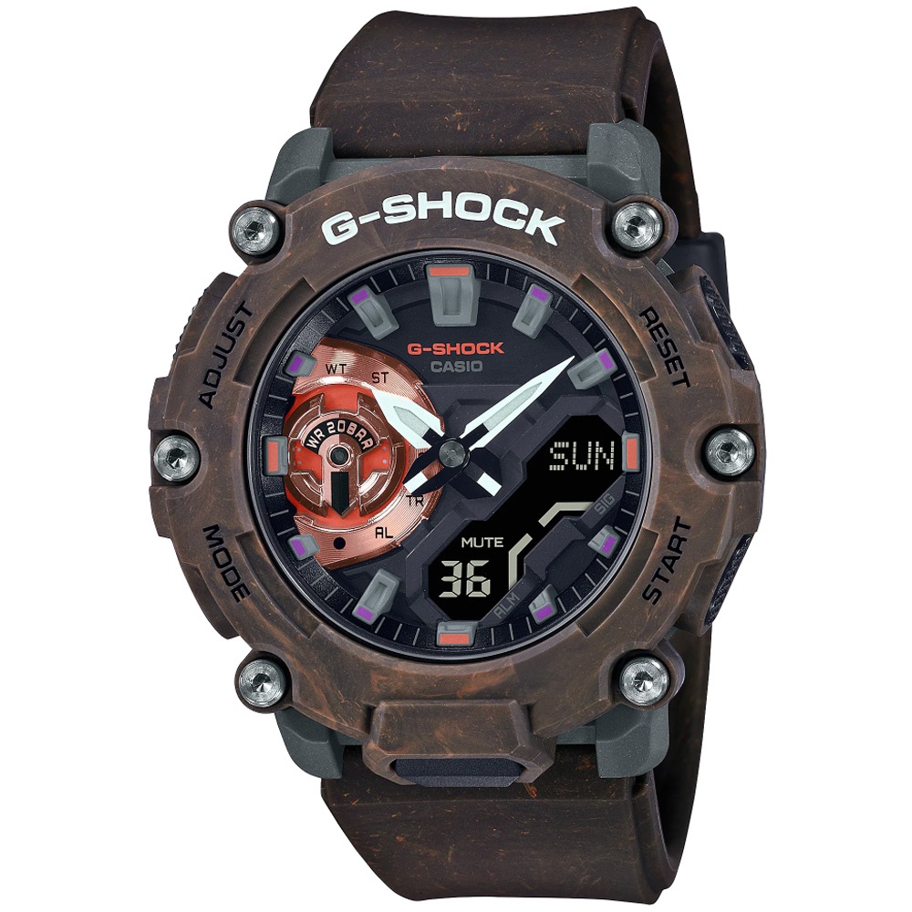 【聊聊甜甜價】CASIO G-SHOCK 神秘森林雙顯腕錶 GA-2200MFR-5A