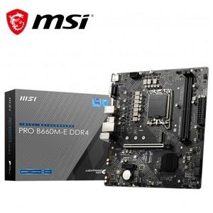 (聊聊享優惠) 微星MSI PRO B660M-E DDR4 INTEL 主機板(台灣本島免運費)