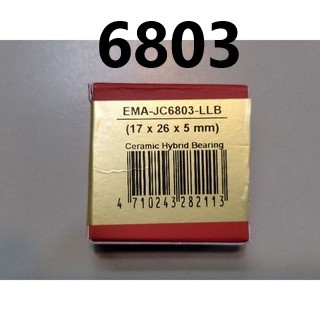 (6803)Tripeak HUB BEARING陶瓷培林/一馬輪組陶瓷軸承EMA-JC6803-2RS-17*26*5