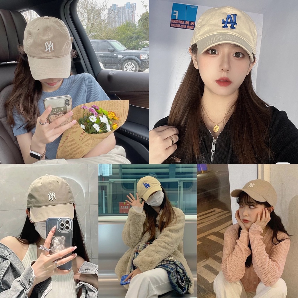 Dg7775 韓國正版mlb 小logo Ny La 老帽帽子棒球帽穿搭帽潮牌情侶男女穿搭mlb帽子 蝦皮購物