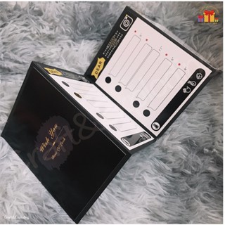 經典黑 DEAR 刮刮卡 小書 加長版 手工卡片 造型小書 萬用卡片 生日卡片 機關卡片 情人節卡片 熱賣 客製化 現貨
