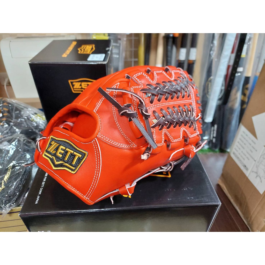 免運 日本品牌 ZETT 硬式訂製款牛皮棒球手套 職業選手等級內野手套 壘球內野手套 內野12吋