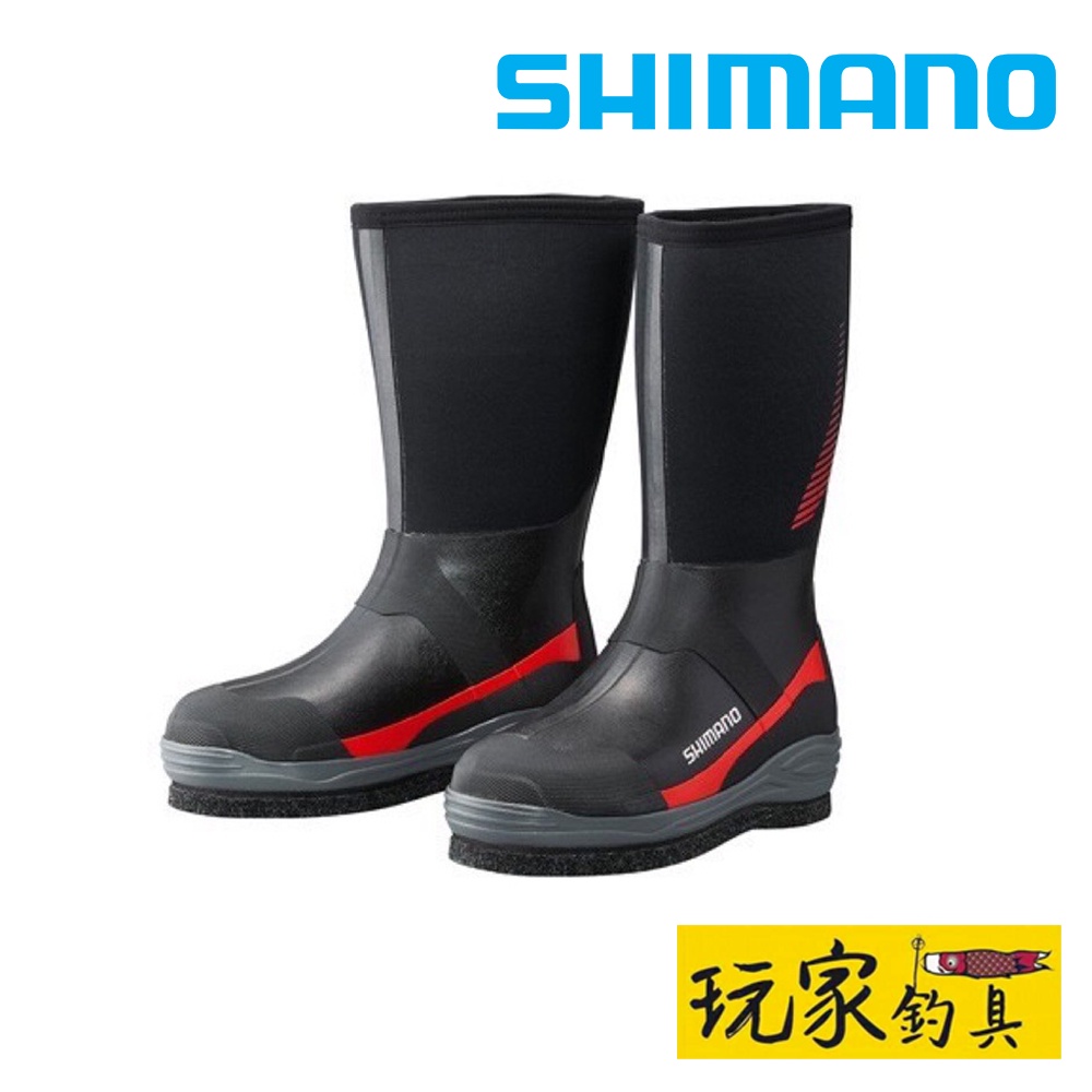 ｜玩家釣具｜SHIMANO FB-038R FB-037R 保暖長靴 菜瓜布加釘長統磯釣防滑釘鞋 小腿圍加寬版