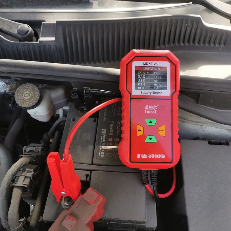 汽車蓄電池檢測儀 彩屏數顯多功能蓄電池檢測儀 機車電單車電瓶壽命檢測AGM/EFB內阻測試
