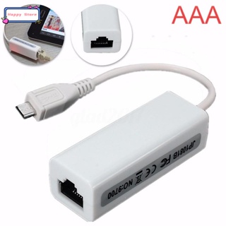 Micro USB 2.0 5P to RJ45 Networks Lan Ethernet Cable Convert