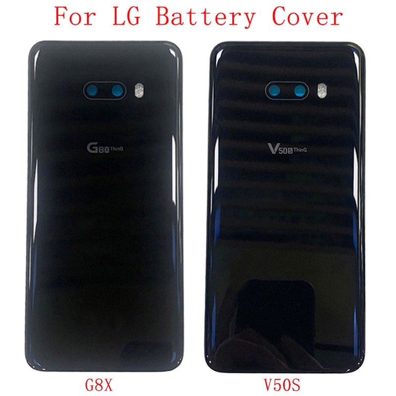 用於 LG G8X V50S 電池蓋的背面電池蓋後門面板外殼帶相機鏡頭手電筒更換零件