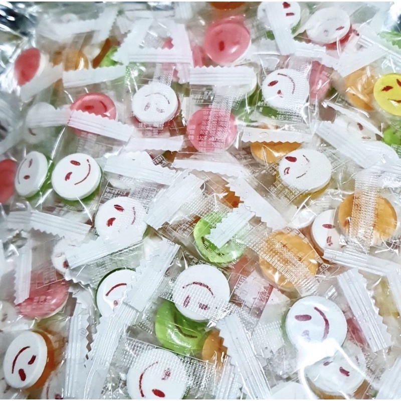 【粿女兒商行】🔥現貨 萬聖節微笑水果風味糖 微笑水果糖 水果糖 聖誕節糖果 零食
