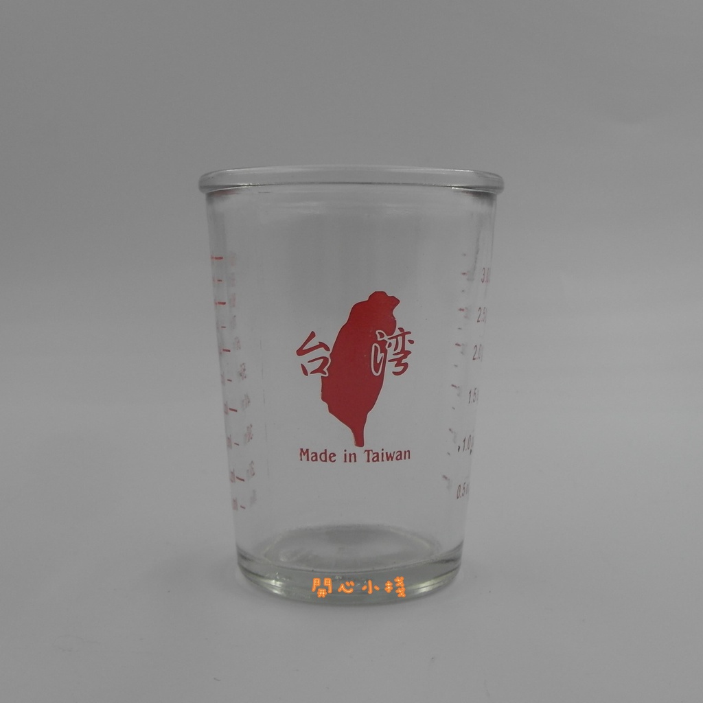 開心小棧~機三號量杯 紅刻度 玻璃量杯 120ml 盎司杯 咖啡杯 各種刻度標示 酒杯 刻度