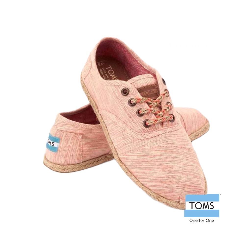 TOMS 草編粉色休閒鞋 女款