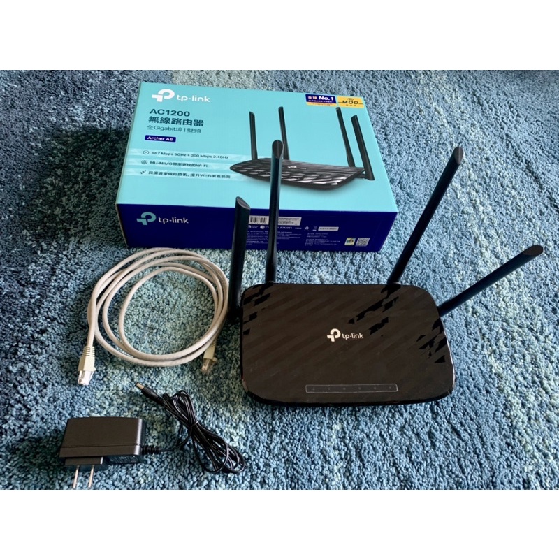 (二手）TP-Link Archer A6 AC1200 無線 MU-MIMO Gigabit 路由器 分享器