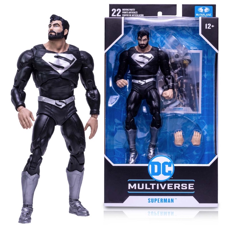 【 McFARLANE 】麥法蘭 DC Multiverse 7吋 黑裝超人 SOLAR SUPERMAN 可動公仔