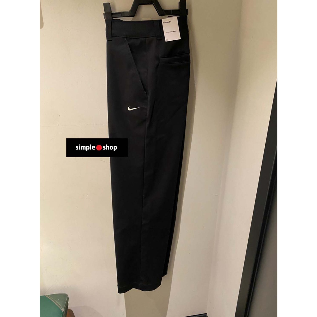 【Simple Shop】NIKE SB COTTON 工作褲 工裝褲 大口袋 休閒長褲 黑色 DX6028-010