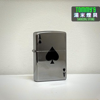 🔥全館免運費🔥正品 美國 ZIPPO打火機- Luck系列『黑桃A』鍍鉻鏡面拋光『型號24011』湯米煙具