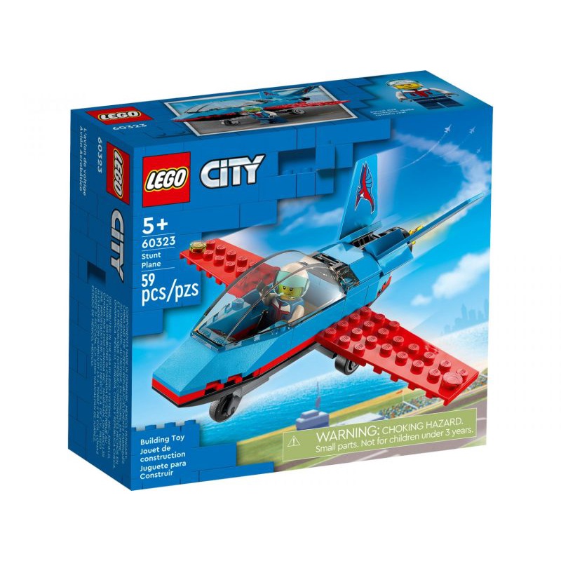 &lt;積木總動員&gt; LEGO 60323 City系列 特技飛機 外盒:15.5*14*6CM 59PCS