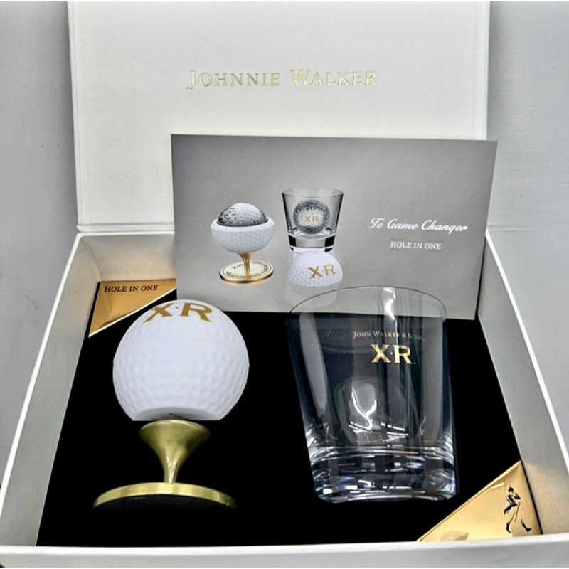 限量 XR 約翰走路 一桿進洞禮盒組 XR水晶杯 高爾夫造型製冰器/球架