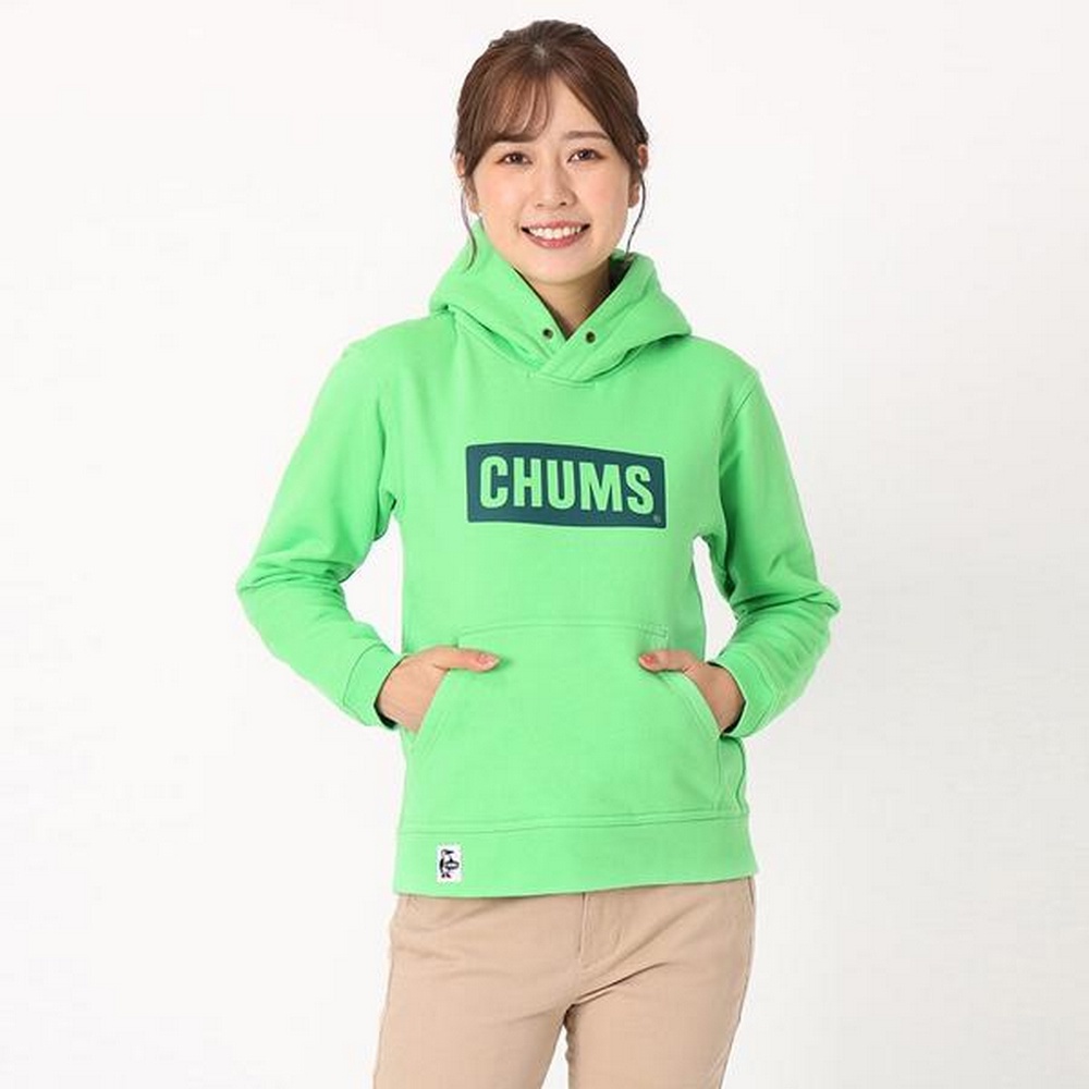 CHUMS Logo Pullover Parka 男女 連帽長袖上衣 鮮綠 CH001302M024