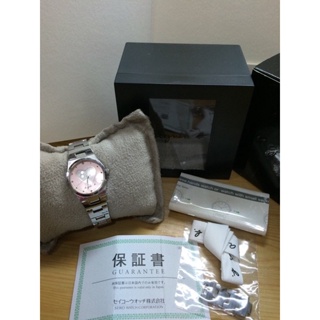 agnes b粉紅錶盤+珍珠母貝愛心手錶SEIKO精工機芯