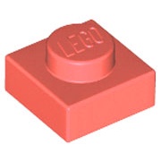樂高 Lego 珊瑚色 1x1 薄板 薄片 薄磚 顆粒 3024 6258091 積木 基本 Coral Plate