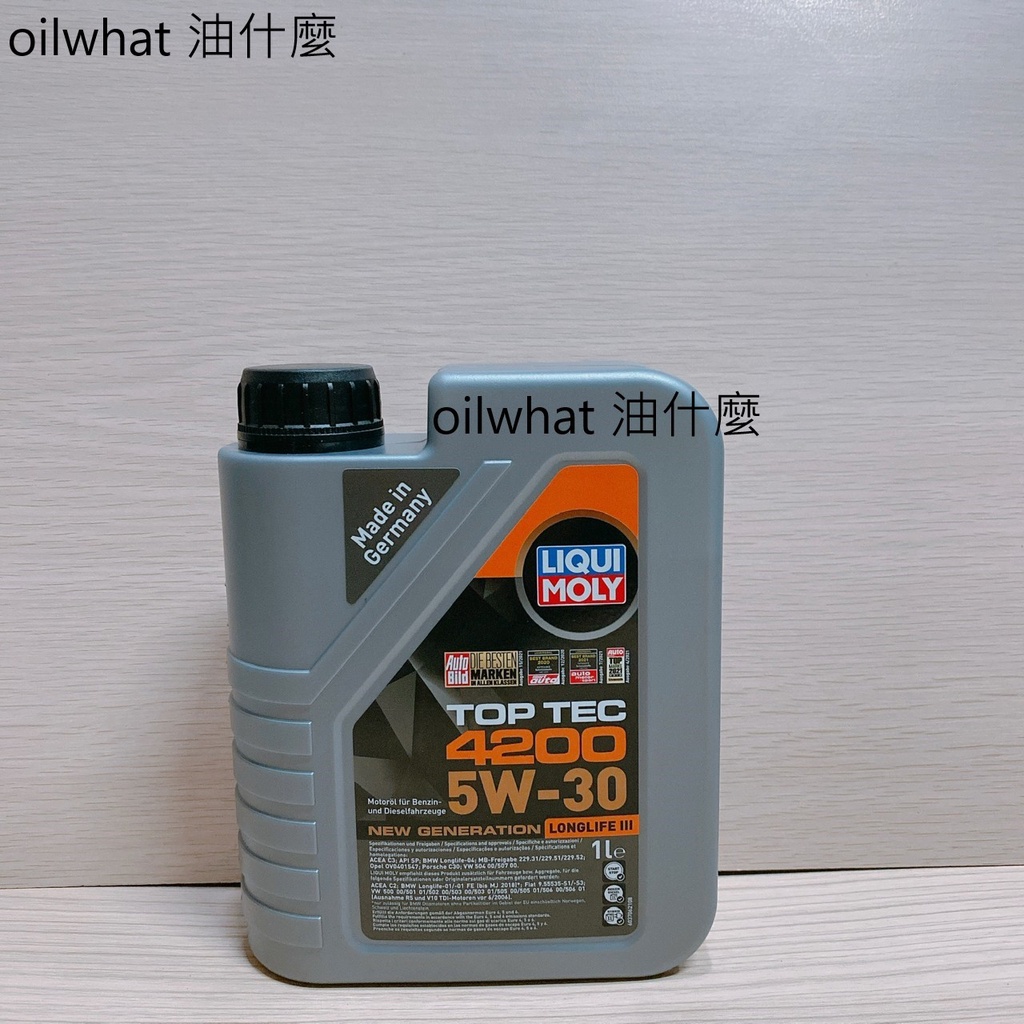 油什麼 LIQUI MOLY 力魔 TOP TEC 4200 5W30 C3 5W-30合成機油(8972) #9725