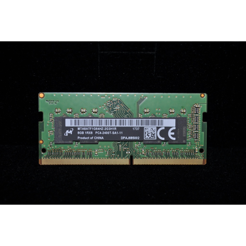 少用極新！美光 Micron DDR4-2400 (PC4-19200) PC4-2400T-SA1-11 8G 筆電