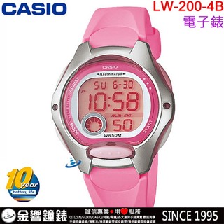 ■金響鐘錶,現貨,CASIO LW-200-4B,公司貨,10年電力,電子錶,防水50米,碼錶計時,手錶,LW-200