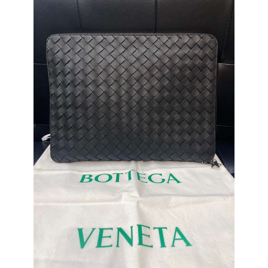 高雄凡賽斯歐洲精品 BOTTEGA VENETA BV 經典小牛皮編織 全開式 手拿包 公文包