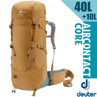 【Deuter】健行登山背包 40+10L Aircontact Core 自助旅行背包_杏仁咖_3350122