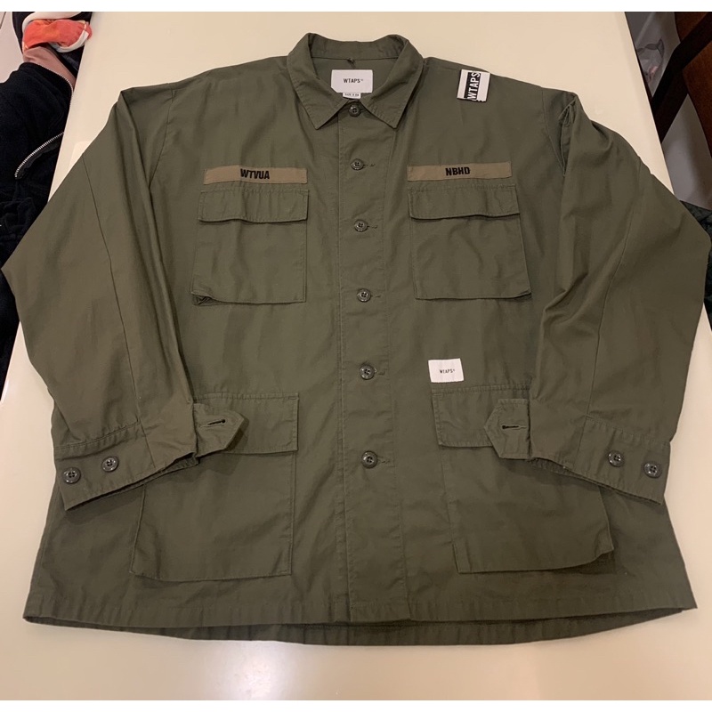 WTAPS×NEIGHBORHOOD JUNGLE LS SHIRT 01 WTAPS Shirt JMOD 01 / LS / NYCO. RIPSTOP. IDENTITY