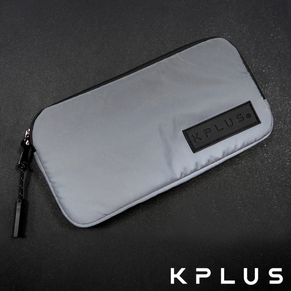 KPLUS 防潑水騎行小包Plus加長款(大尺寸手機包)-反光銀 可放車衣口袋