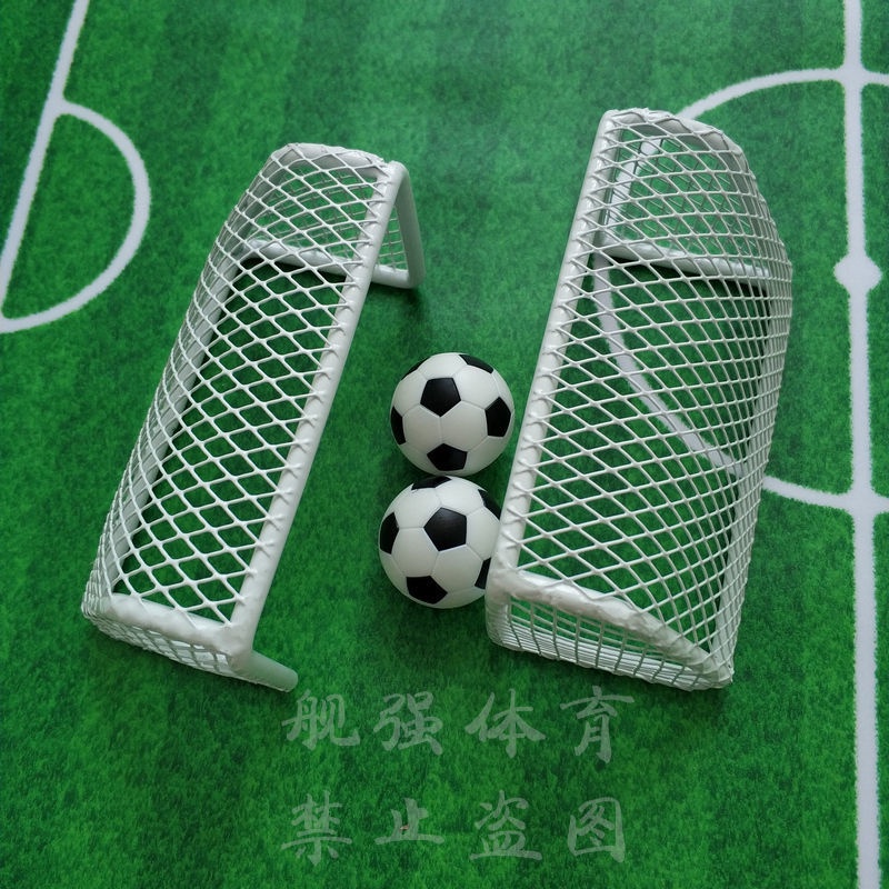 世界杯魚用足球場不銹鋼足球門玩具布景道具訓練小足球門環保材料魚用球