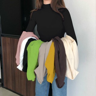 [Ｃ.M.平價精品館]S、M、XL現貨+預購S~2XL/修身顯瘦簡單百搭小高領長袖內搭長袖上衣